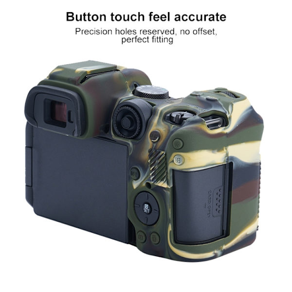 Mjukt silikonfodral för Canon EOS R7 Kamouflage