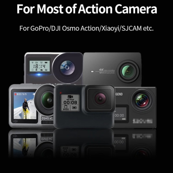 TELESIN Ryggsäck Axelrem Fäste Mount för GoPro Hero / Insta360 / SJCAM / DJI Action Tillbehör, Spec: Endast Remfäste