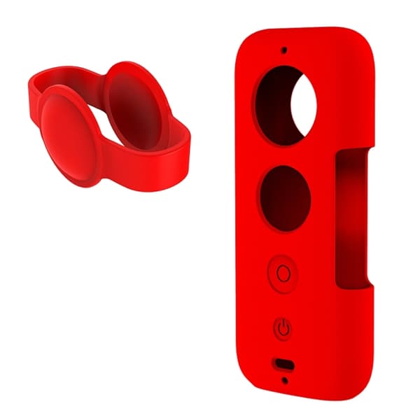 Silikonfodral med objektivskydd för Insta360 ONE X Röd