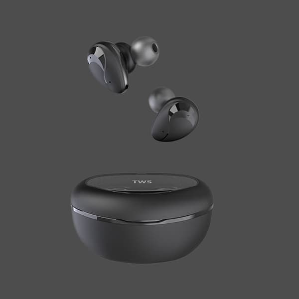 Mini trådlöst headset med laddningsdisplay ENC Bluetooth-headset Svart