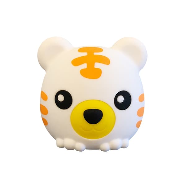 DA006 LED Färgglad Tiger Silikon Nattlampa, Typ: Fjärrkontroll