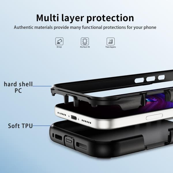 iPhone 18 Pro / iPhone 17 Pro Skal Defend Rugged Gear Holder MagSafe Svart
