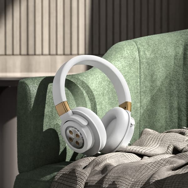 A51 USB-laddning trådlöst Bluetooth HIFI Stereo Headset med mikrofon Vit