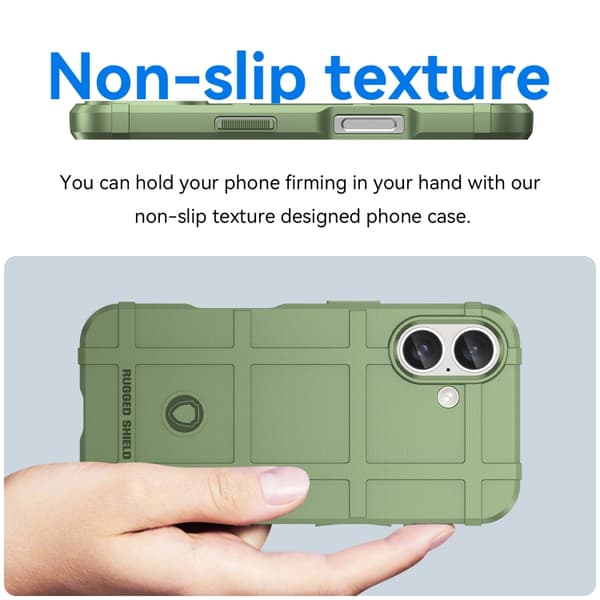 iPhone 16 Pro Max Full Coverage Shockproof TPU Skal - Hållbar och Skyddande Mobilskal Grön