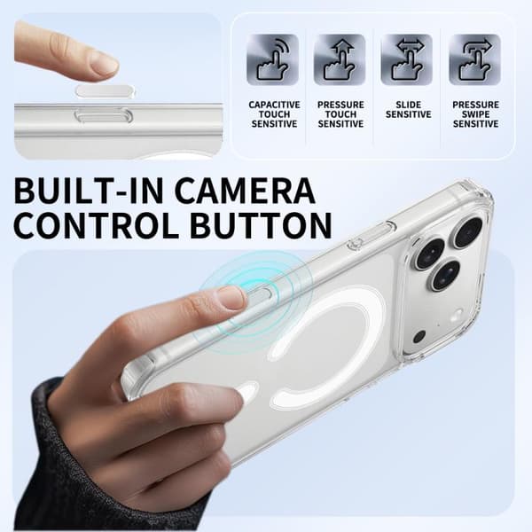 iPhone 18 Pro Max / iPhone 17 Pro Max Skal med Integrerad MagSafe och Kamerakontrollknapp