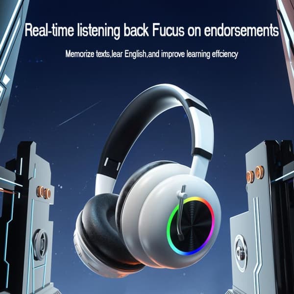 T&G KE-29 Trådlöst hopfällbart headset med mikrofon Vit
