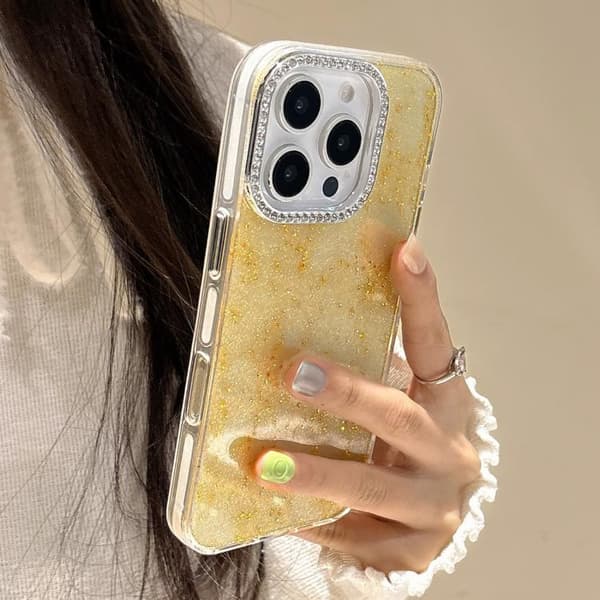 iPhone 16 Pro Max Diamantram Glitter PC Hybrid TPU Skal