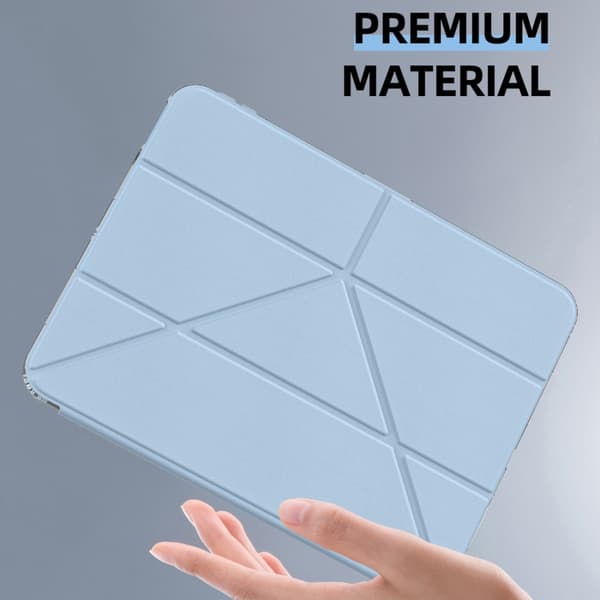 iPad Pro 11 2024 - Mutural Y-Formad DeformationsSkal Läder Fodral Marinblå