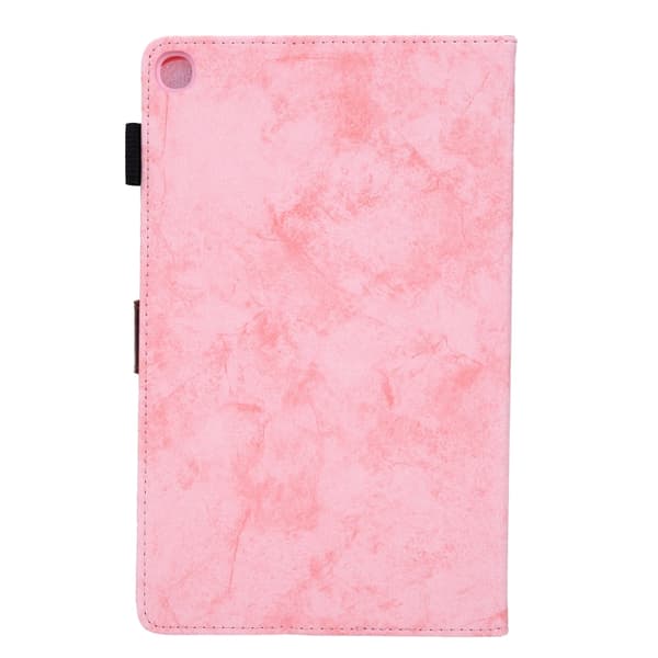 Samsung Galaxy Tab A9 / A11 Läderfodral med Tygtextur Rosa
