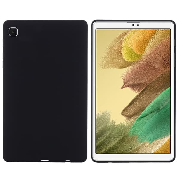 Samsung Galaxy Tab A7 Lite Solid Färg Silikon Stöttålig Tablet Fodral Svart