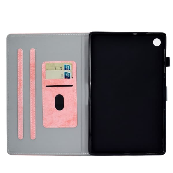 Samsung Galaxy Tab A9+ / A11+ Fodral i Marmortextur Rosa