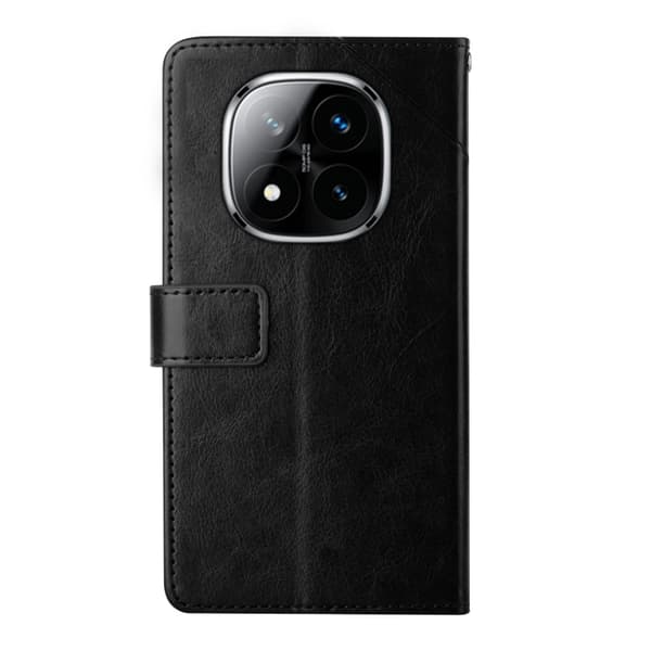 Redmi Note 14 Pro+ 5G - Y-formad Mönster Flip Läder fodral Svart