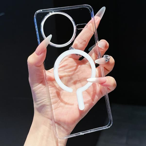 Redmi K80 - Högtransparant PC MagSafe fodral Vit
