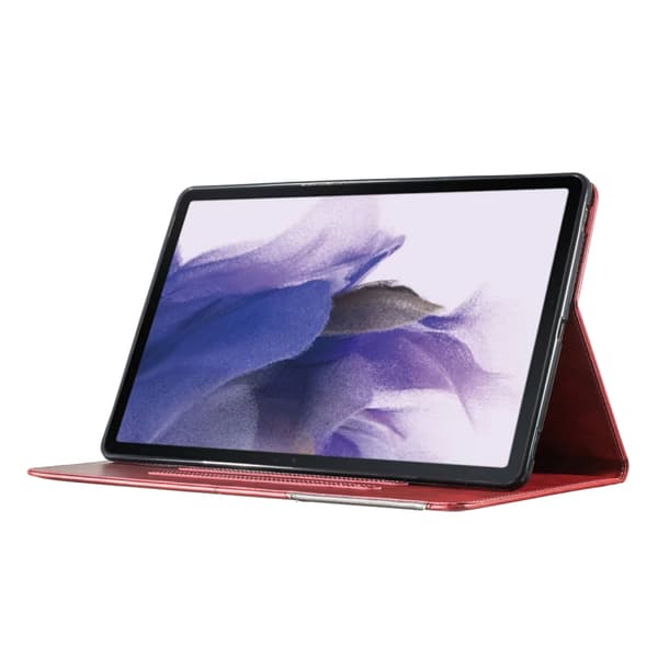Samsung Galaxy Tab S7 FE/S7+/S8+ Prismatisk läderfodral Röd