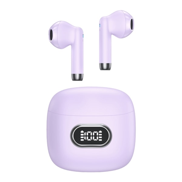USAMS IAII15 Zero Sense II Series Digital Display Mini TWS Semi-In-Ear Trådlösa Bluetooth-hörlurar Lila