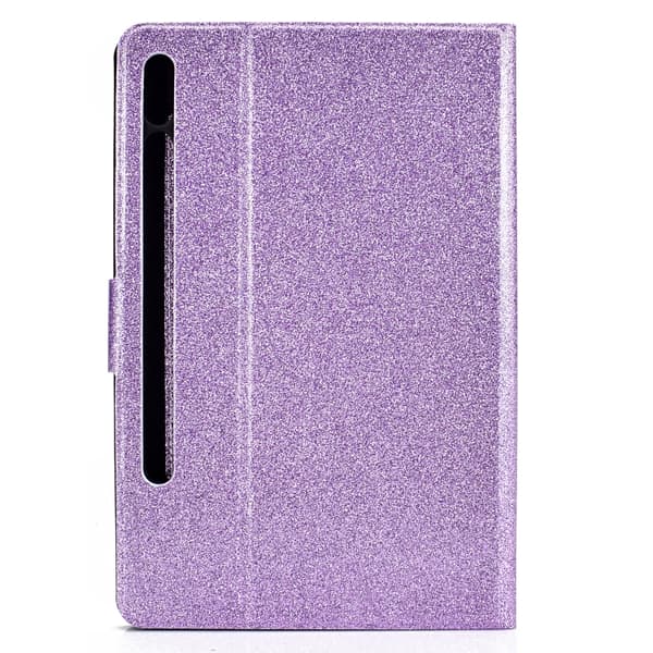 Samsung Galaxy Tab S8/S7 Smart Läderfodral med Glittrande Varnish Lila