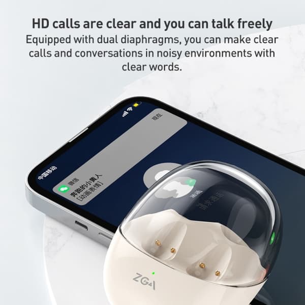 ZGA GS11 Amber True Wireless Bluetooth-hörlurar Svart