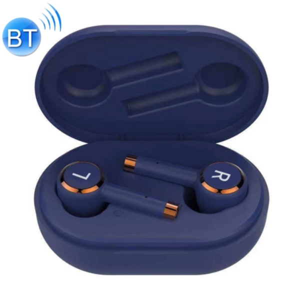 L2 TWS Stereo Bluetooth 5.0 Trådlösa Hörlurar med Laddningsbox, Automatisk Parning Blå