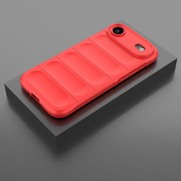 iPhone 17 Air Skal Magic Shield TPU + Flanell Röd