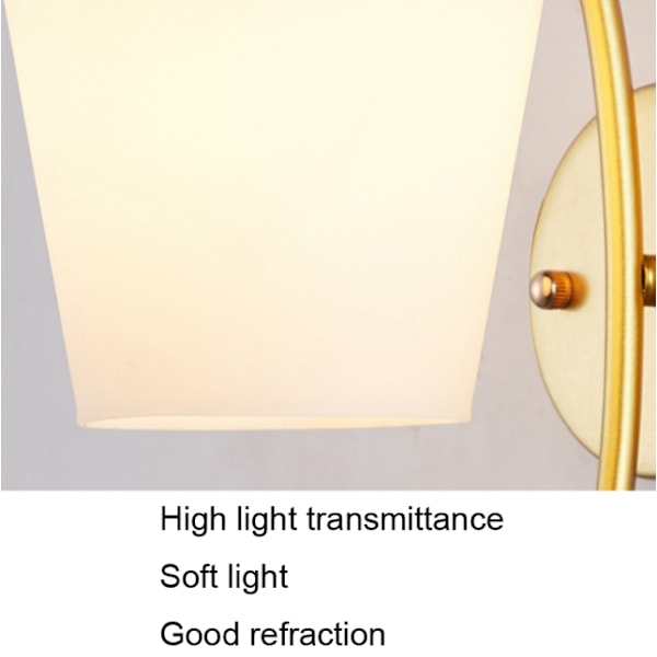 LED-glasvägg sovrum sänglampa vardagsrum studie trappa vägglampa, strömkälla: 12W varmt ljus (6104 gyllene vattenkornljus)