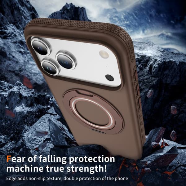 iPhone 18 Pro Max / iPhone 17 Pro Max Skal med C MagSafe Gear Holder Kaffe