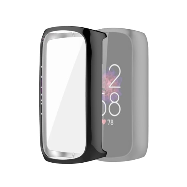 För Fitbit Luxe Full Coverage TPU galvanisering Case Black