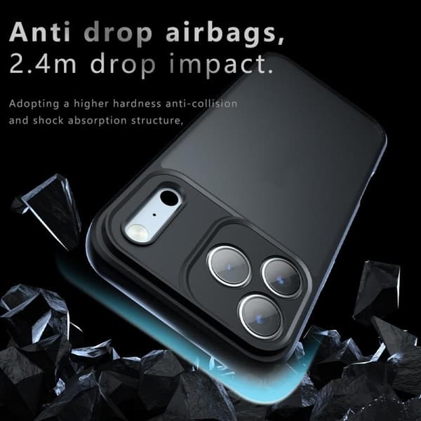 iPhone 18 Pro Max / iPhone 17 Pro Max Skal - Armor Precise Hole PC Hybrid TPU Frostad svart