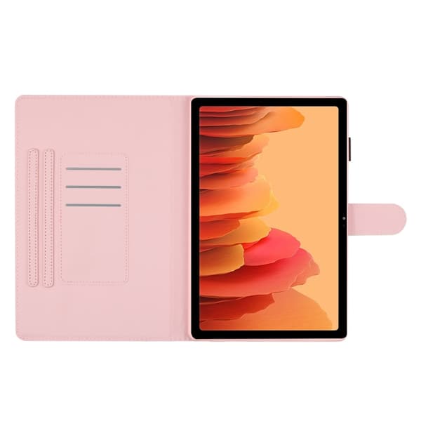 Samsung Galaxy Tab A7 Lite T220 Dotmönster Läderfodral Röd Vit