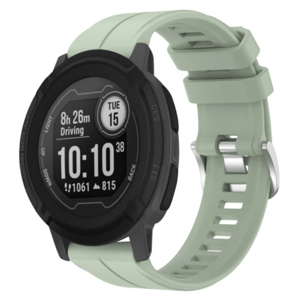 För Garmin Instinct 22 mm enfärgad watch Light Green