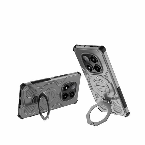 Redmi Note 14 Pro 5G J-20 - Solid Färg MagSafe Magnetisk TPU+PC Mobilskal Grå