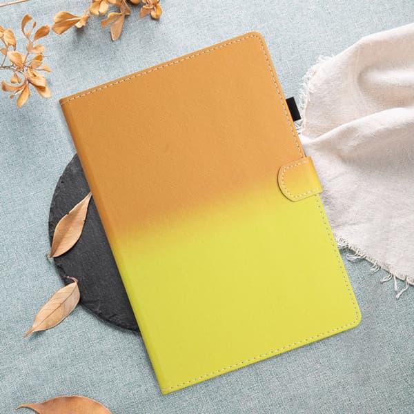 Samsung Galaxy Tab A9+ / A11+ Smart Läderfodral med Gradient Design Orange Gul