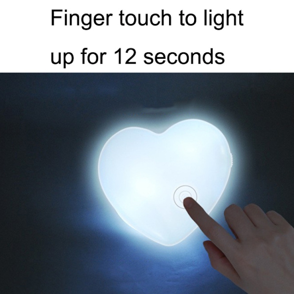 TY772 Mini LED Handväska Touch Sensing Nattlampa (Hjärtformad)