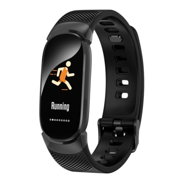 QW16 0,96 tum LCD färgskärm smart armband IP67 vattentät Svart