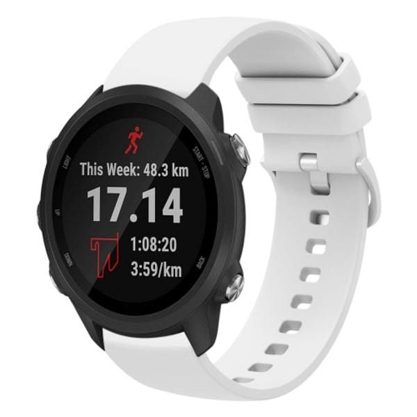För Garmin Forerunner 245 20mm enfärgad mjukt watch White
