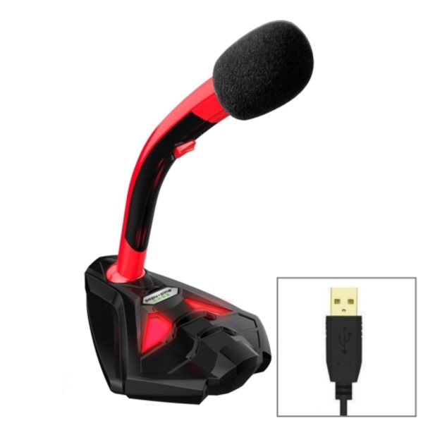 K1 Desktop Omnidirectional USB-mikrofon med kondensator och telefonhållare