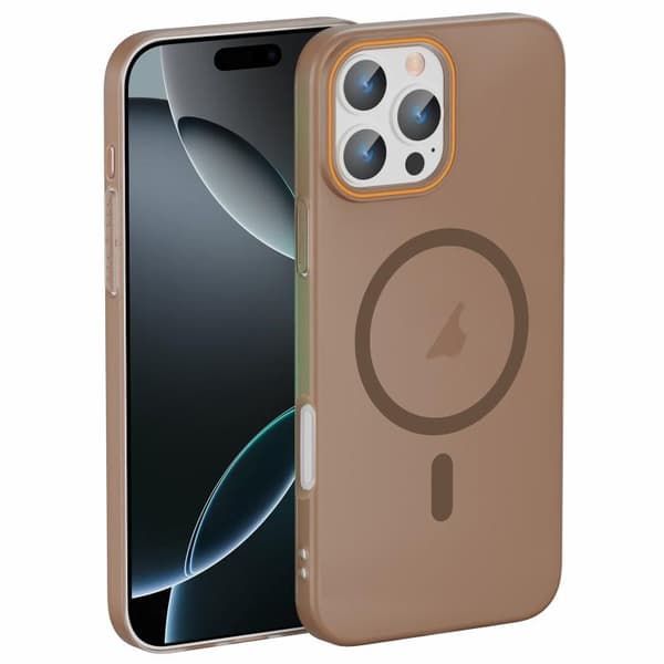 iPhone 16 Pro Translucent Frosted Skal med MagSafe Ökenguld