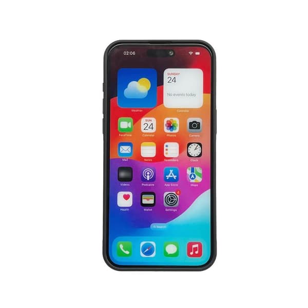 iPhone 17 Air Skal - äkta läder med textur Kunglig blå