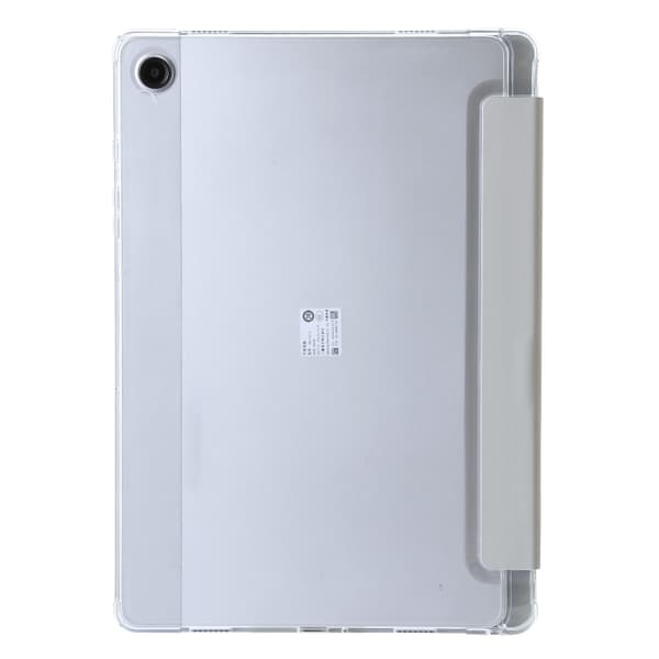 Samsung Galaxy Tab A9+ / A11+ Klart Akryl Läderfodral Grå