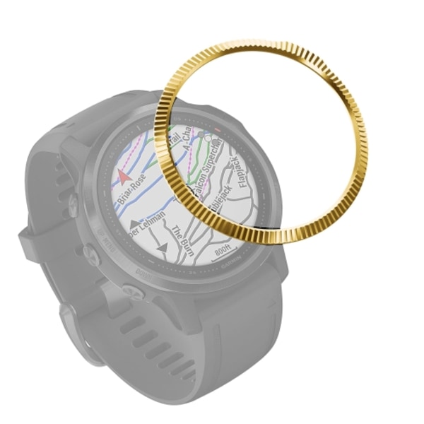 För Garmin Fenix ​​6S/ 6S Pro/6S Sapphire Smart Watch Steel Bezel Ring, B-version Gold