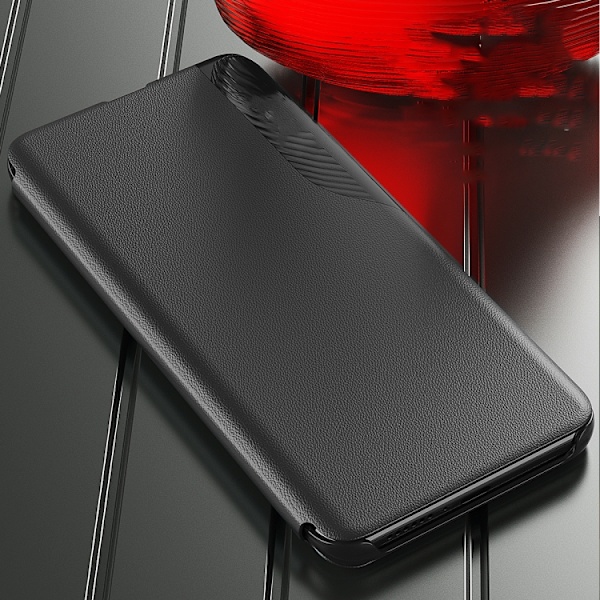 Samsung Galaxy S24+ 5G Skal i Läder med Flip Holder Safirblå