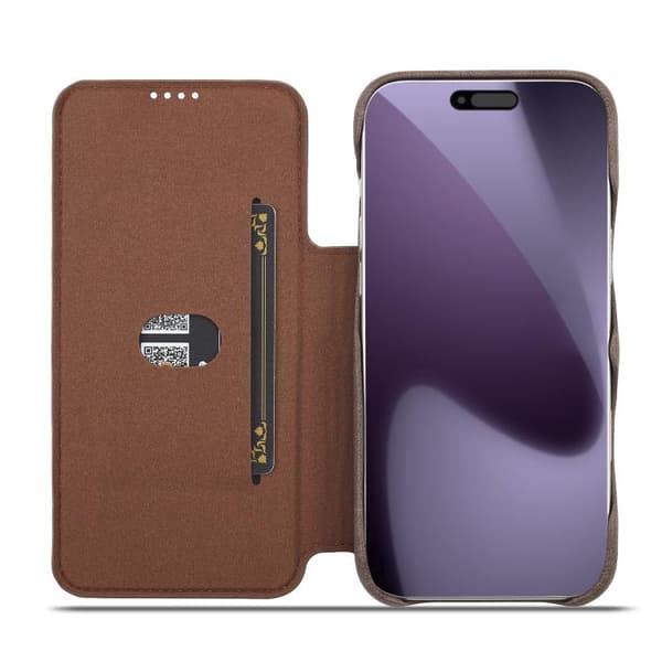 iPhone 18 Pro Max / iPhone 17 Pro Max Skal läderfodral LC.IMEEKE Hon Ancient Series Flip Kaffe