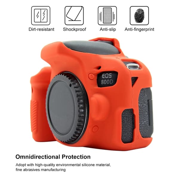 Mjukt silikonfodral för Canon EOS 800D Röd
