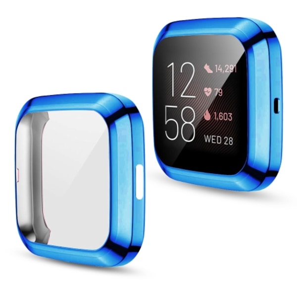 För Fitbit versa 2 Plating TPU All-inclusive Protective Shell Blue