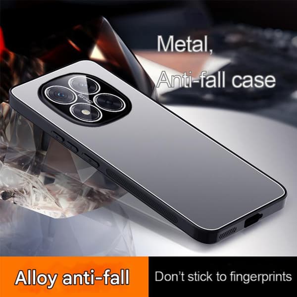 Redmi Note 14 Pro+ 5G - Isolerad Aluminium Metall Explosionstålig Frostad Mobilskal Silver