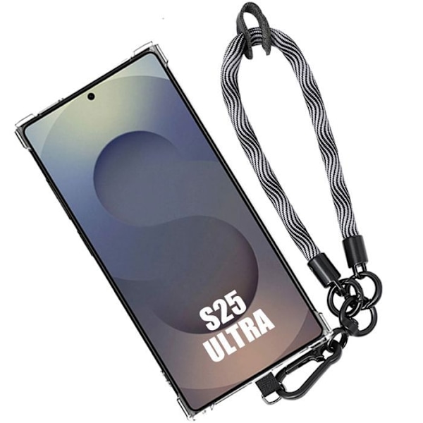 Coque för Samsung Galaxy S25 Ultra, med Avtagbar Rem Grå - BOOLING Transparent