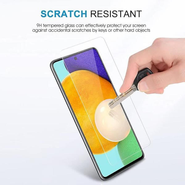 Härdat Glas - PROSHOP - för Samsung Galaxy A52s - 3 Stycken - 9H Motstånd - Rep tålig - Lätt att installera Transparent