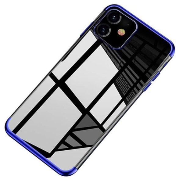 Absorption Slim klar TPU pläterad Bumper fodral för iPhone 11 6.1 tum TZZ90916666BU Blå