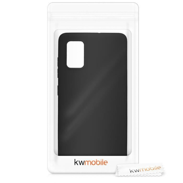 Fodral - kwmobile - Samsung Galaxy A71 - Mattsvart silikon - Fullständigt skydd - Modern design Svart