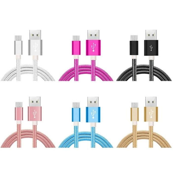 KABEL FÖR SAMSUNG A10 S6 S7 J4 Plus J5 J6 J7 A6 MICRO USB Snabbladdare Guld Färg 2M Guld