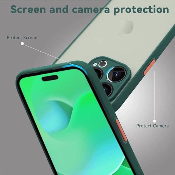 Matt Silikonskydd iPhone 14 Pro Max Fodral - Midnattsgrön Nattgrönt